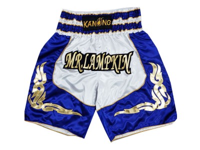 Pantaloncini boxe personalizzati : KNBXCUST-2043-Bianca-Blu